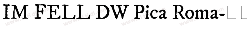 IM FELL DW Pica Roma字体转换